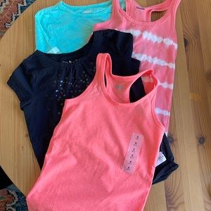 Assorted tees and tanks - pack of 4